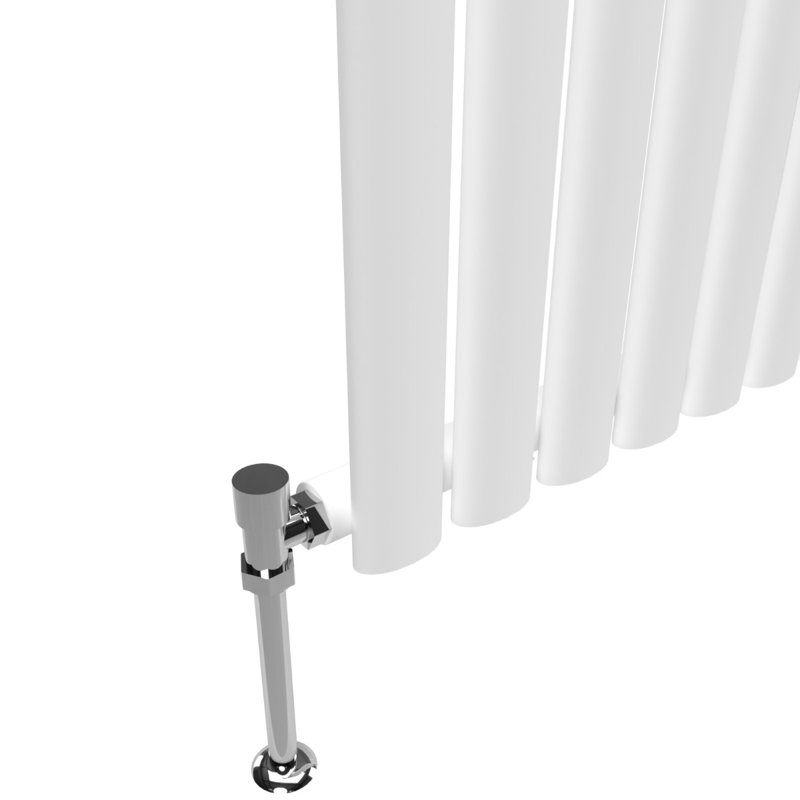 Oval Panel Radiators, White, 70cm H x 16cm W x 3cm D