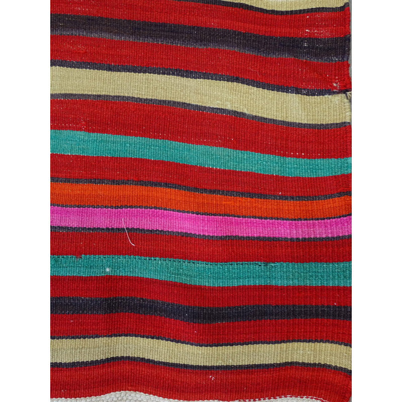 Tapis rouge en laine noué à la main de conception unique 5 pi 4 po x 7 pi 2 po années 2000 Jijim