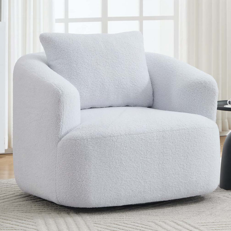 Fauteuil rembourré Teddy, Blanc