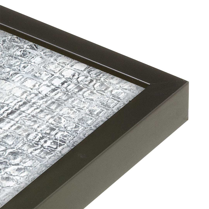 «Microgrid I» par Michael Willett, reproduction d'art, Impression sur cadre ouvert sans papier mat, Noir, H 12 po x l 12 po