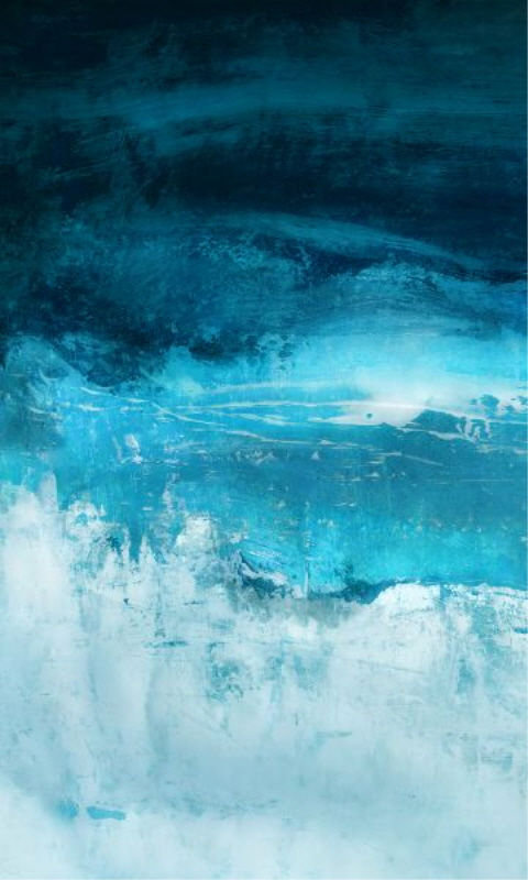 Indigo Sky I Painting by Barclay Butera, 40" H x 24" W, Knife Gel