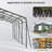 13x26.5 Metal Heavy Duty Carport Outdoor Canopy Large Garage With Galvanized Steel Roof And Frame For Driveway Car,truck