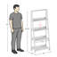 Étagère à 4 niveaux en bois L 24 po x l 13 po x H 55,25 po Lavish Home, blanc