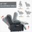 Fauteuil inclinable électrique en chenille de 23 po de large et à dossier haut avec massage par vibration 8 points et chauffage lombaire