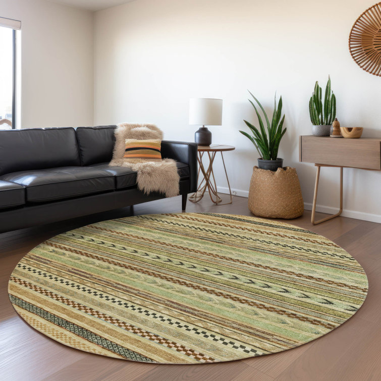 Machine Washable Indoor/Outdoor Claudian ACN1625 Beige Rug