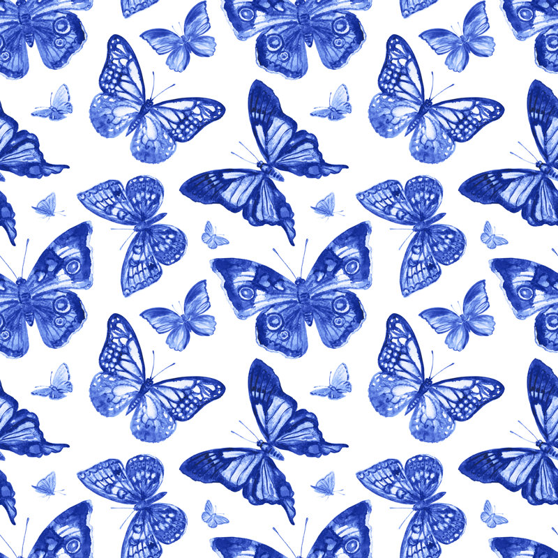 Anette Butterflies - Wrapped Canvas Print, 76cm H x 76cm W x 3.8cm D