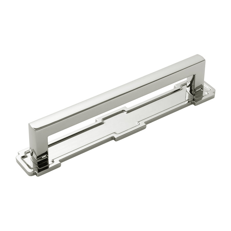 Coventry Collection Pull Backplate, Polished Nickel, 7.56" H x 1.25" W