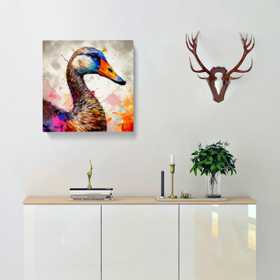 Goose Abstract Art No.1 - Wrapped Canvas