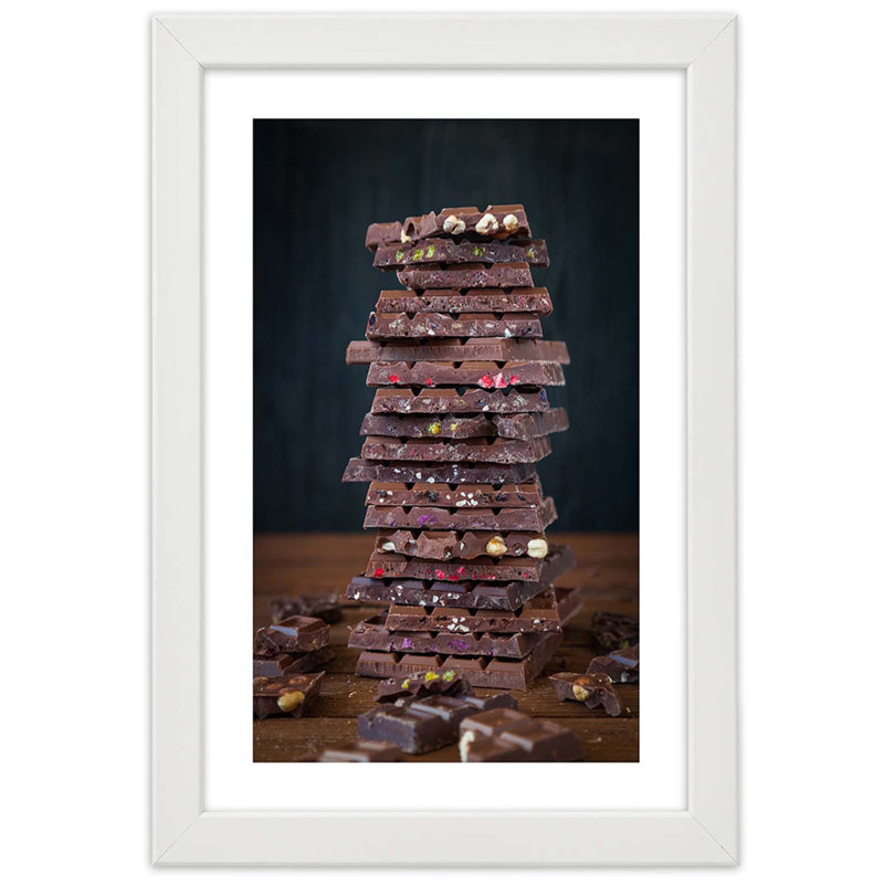 Chocolates - Single Picture Frame Print, 30cm H x 20cm W, White Framed Paper