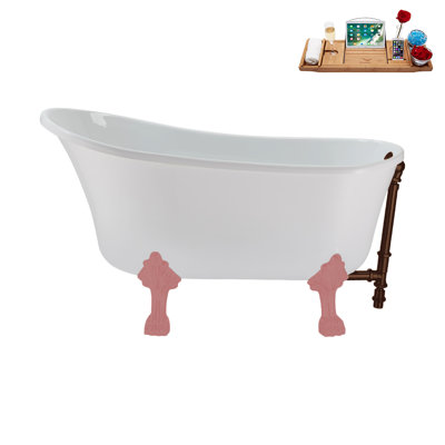 51.2'' x 25.6'' Soaking Acrylic Bathtub