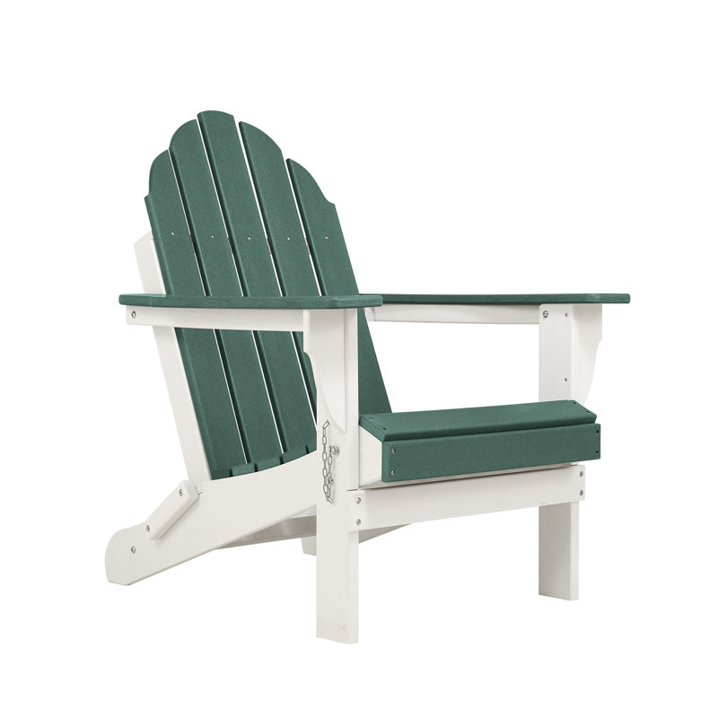 Chaise Adirondack pliante en PEHD Rakesh, Vert foncé