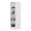 Garde-manger multi-rangement avec 4 tablettes de rangement ouvertes et une armoire à une porte pour le rangement caché, garde-manger polyvalent