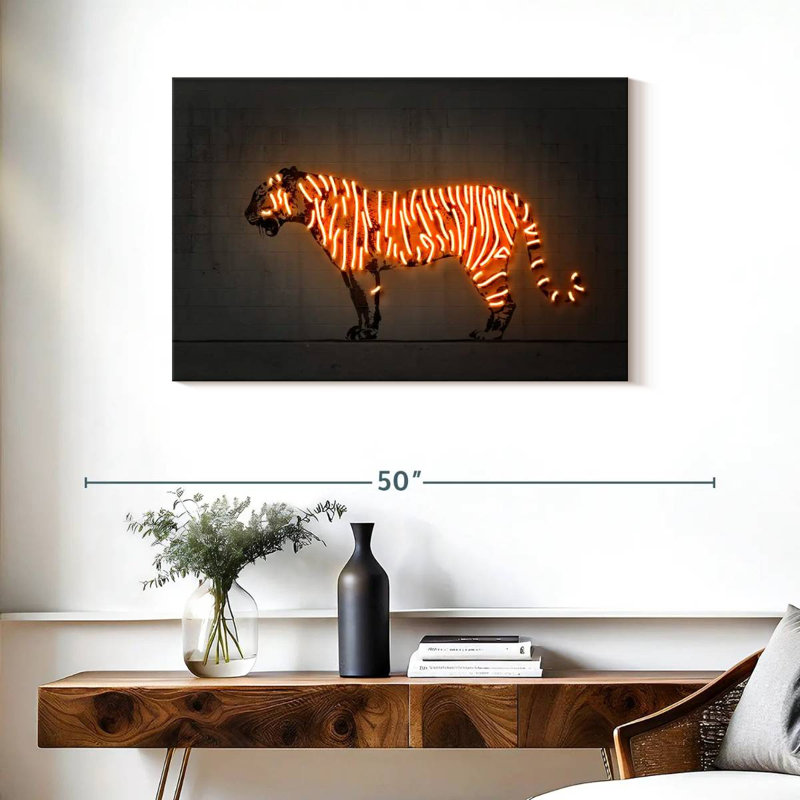 Brampt Glowing Tiger, 24" H x 36" W