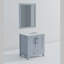 Meuble-lavabo compact avec comptoir en marbre de Carrare et miroir-1614402213