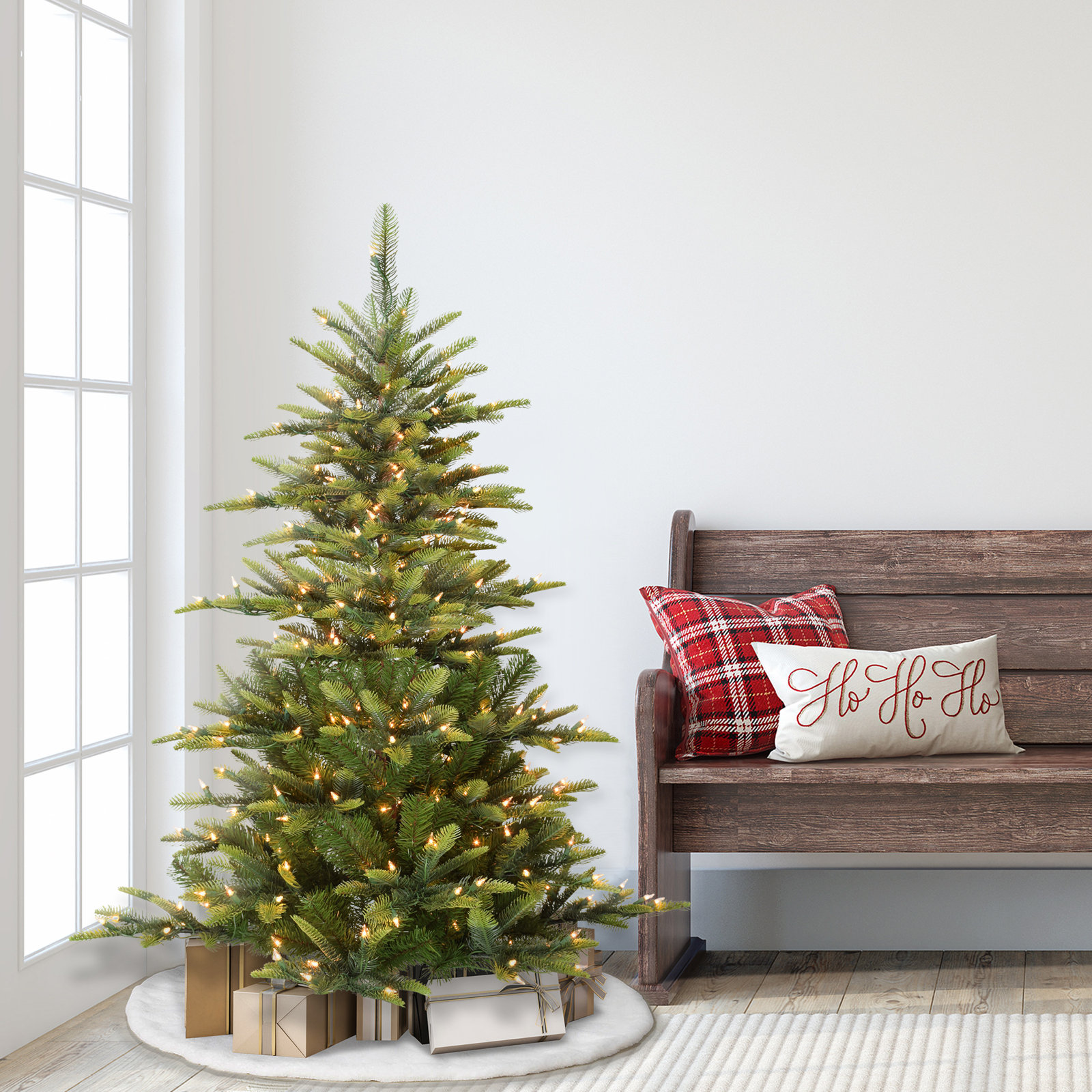 Lighted Artificial Christmas Tree, 4.5' H