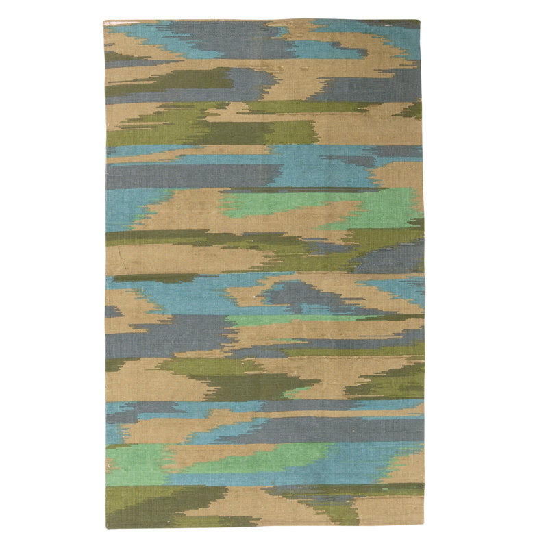 Flatweave Wool Area Rug in Multi