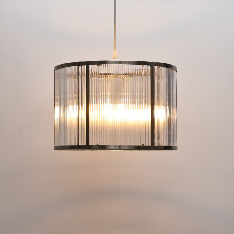 20cm H Acrylic Round Pendant Shade ( Screw On ) in Clear