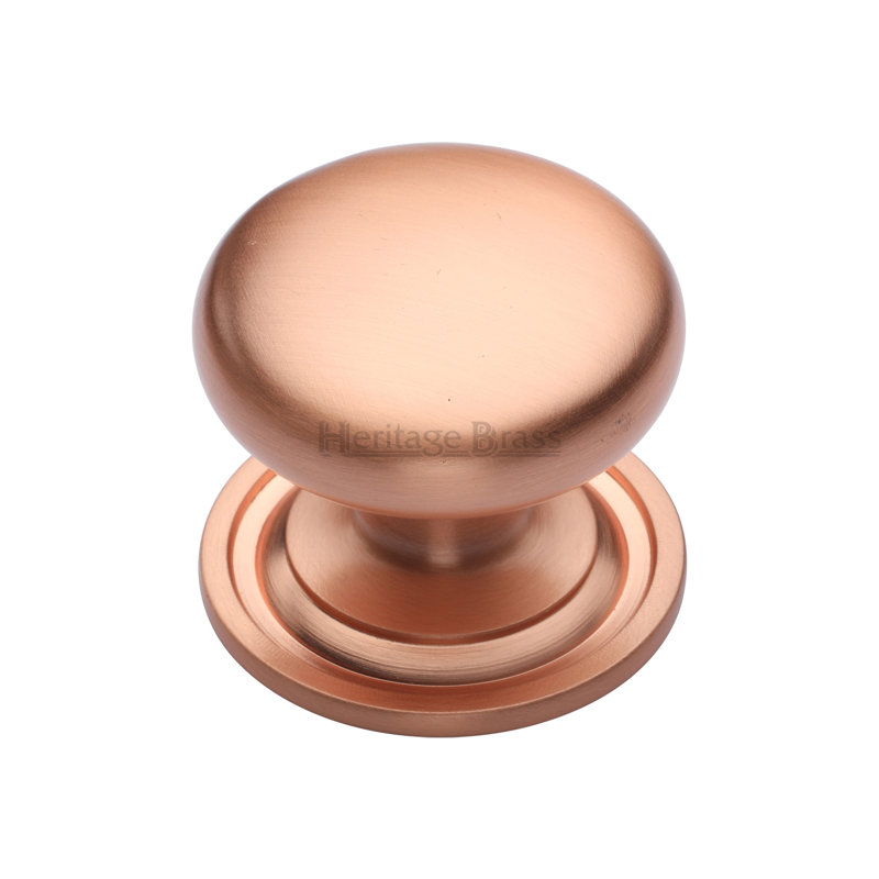 Heritage Brass Heritage Cabinet Knob Round Design, Satin Rose Gold, 2.8cm H x 3.2cm W x 3.2cm D