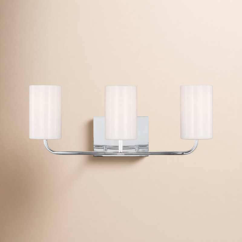 3 - Light Dimmable Vanity Light, Chrome, Yes