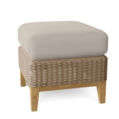 Frances Outdoor Teak Ottoman