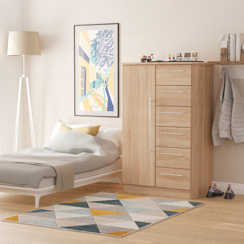 Taevyn Manufactured Wood Wardrobe, Oak