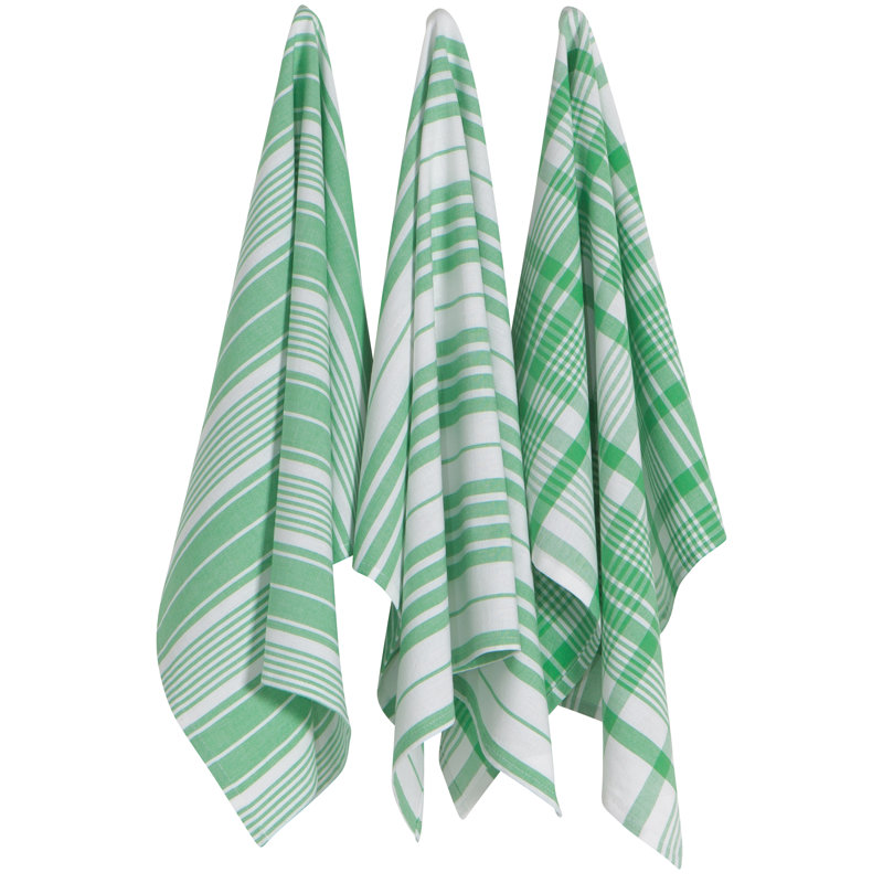 Pure Cotton Waffle Tea Towel Kitchen Towel, Green