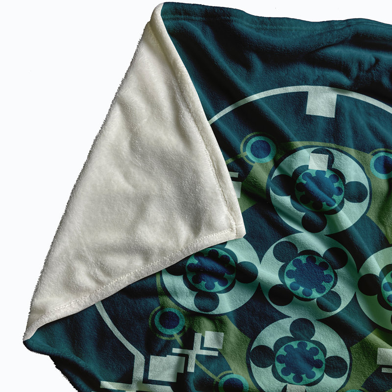 Schulze Plain Weave / Muslin Throw Blanket, Teal