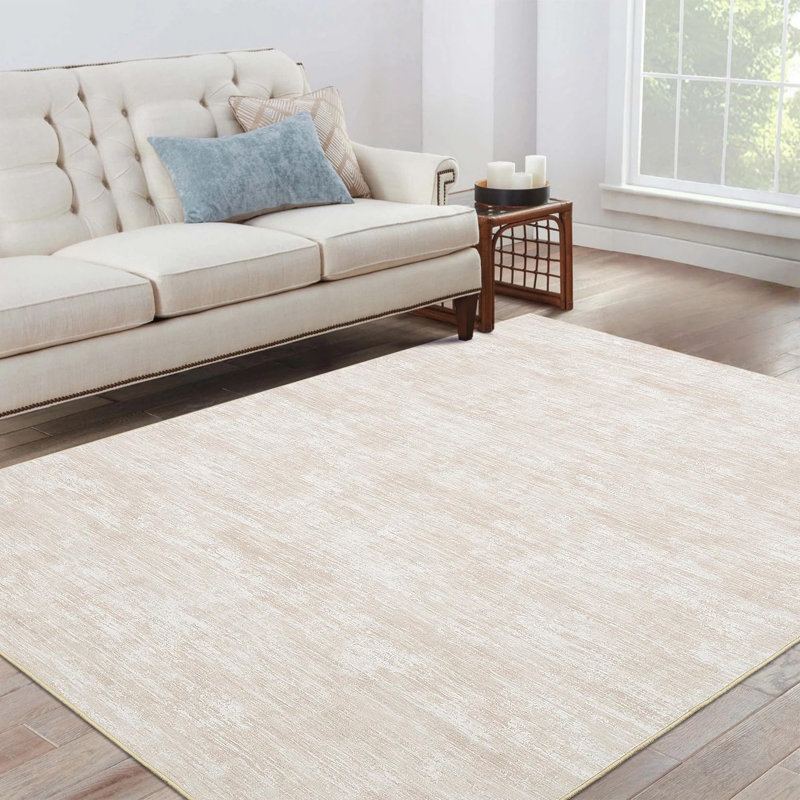 Rectangle Abstract Area Rug, Beige, Rectangle 160 x 230 cm