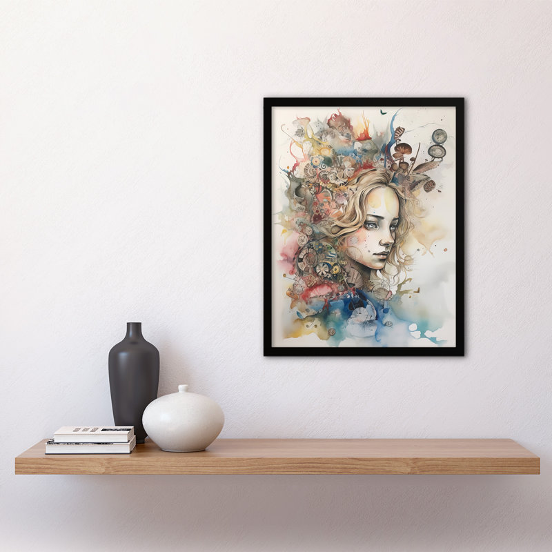 Amelia Alice in Wonderland Portrait Magical 1 Piece Single Picture Frame Wall Art
