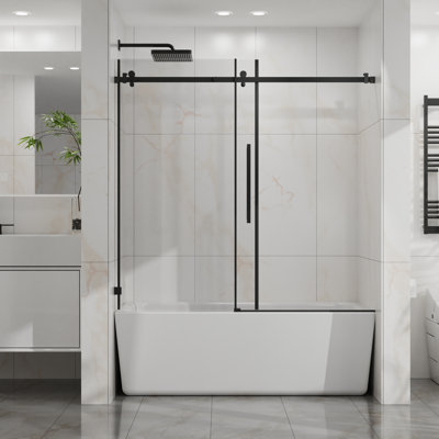 Bathtub Door, Frameless Tub Sliding Shower Door