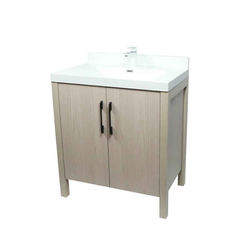 Ensemble de meuble-lavabo simple 31 po, Gris clair