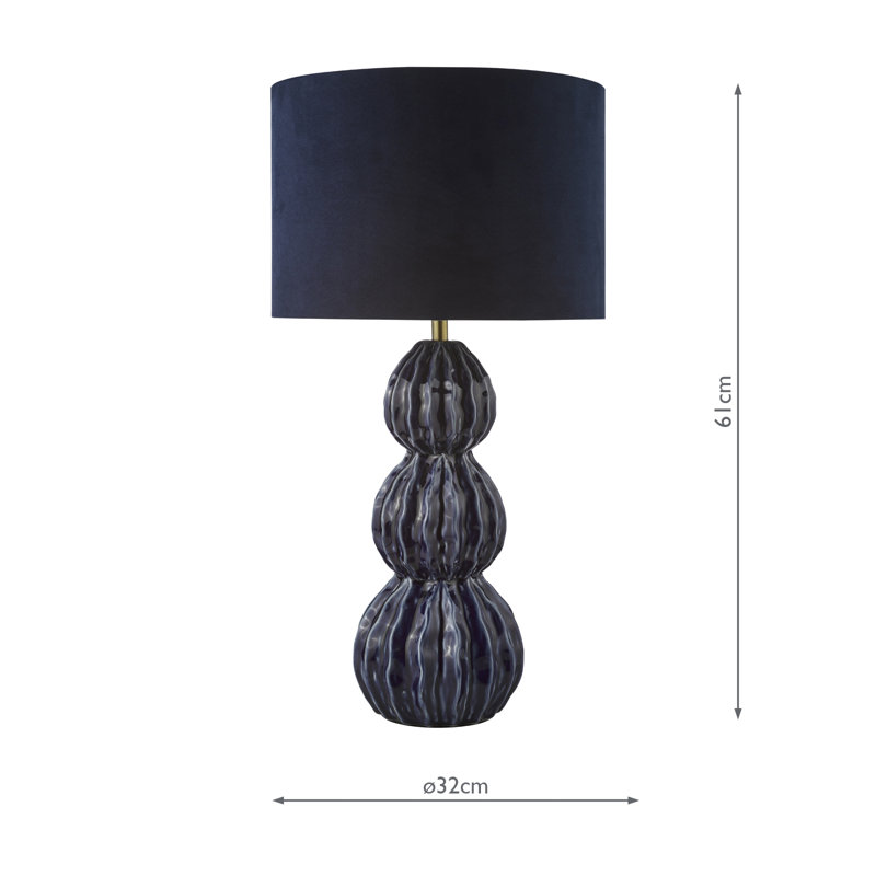 Ceramic Table Lamp Lamp, Blue, Blue