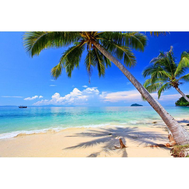 «Tropical Beach» par Topmania - Photographie sur toile tendue, L 48 po x H 32 po