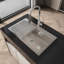 Évier de cuisine en acier inoxydable, lavabo simple sur pied en nickel brossé 32 po x 19 po, avec drain et crochet standard américain, LS-SSBR02