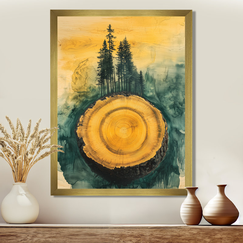 Gieze - Landscapes Canvas Prints, H 20 po x l 12 po, Picture Framed, Doré