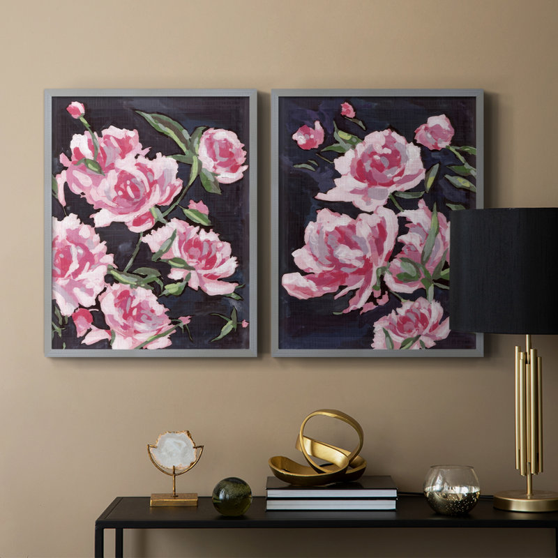 «Meer Rosa I», reproduction encadrée de qualité supérieure - prête à être accrochée - aucun clou requis - aucun clou requis