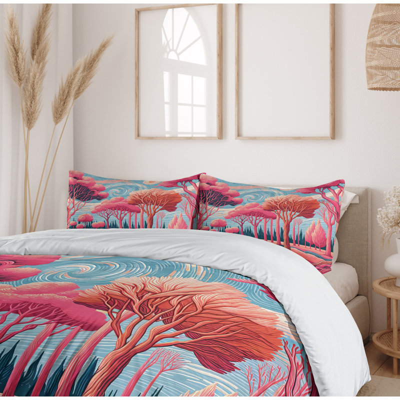 Trees Duvet Cover, King Duvet Cover + 2 Standard Shams