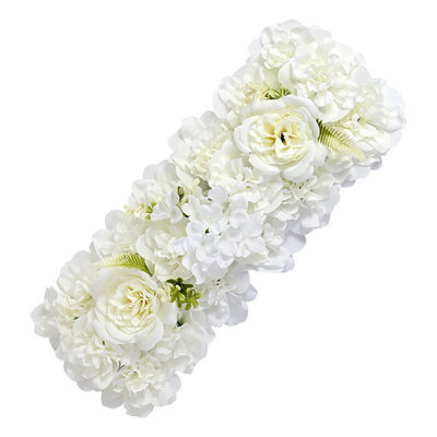 Wedding Arch Artificial Flower Panels, Faux Hydrangea Floral Swags, Artificial Flowers For Backdrop, Wall Decor, Flower Row For Table Centerpiece, Aisle Runner Decor
