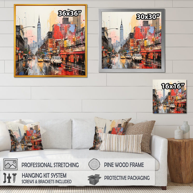 Paysage urbain d'Atlanta, coucher de soleil IV - Atlanta, art mural, Toile tendue, H 30 po x l 30 po