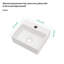 Lavabo de salle de bain mural rectangulaire en céramique 13,6 ", lavabo vasque flottant moderne avec trou de robinet simple pour petits espaces