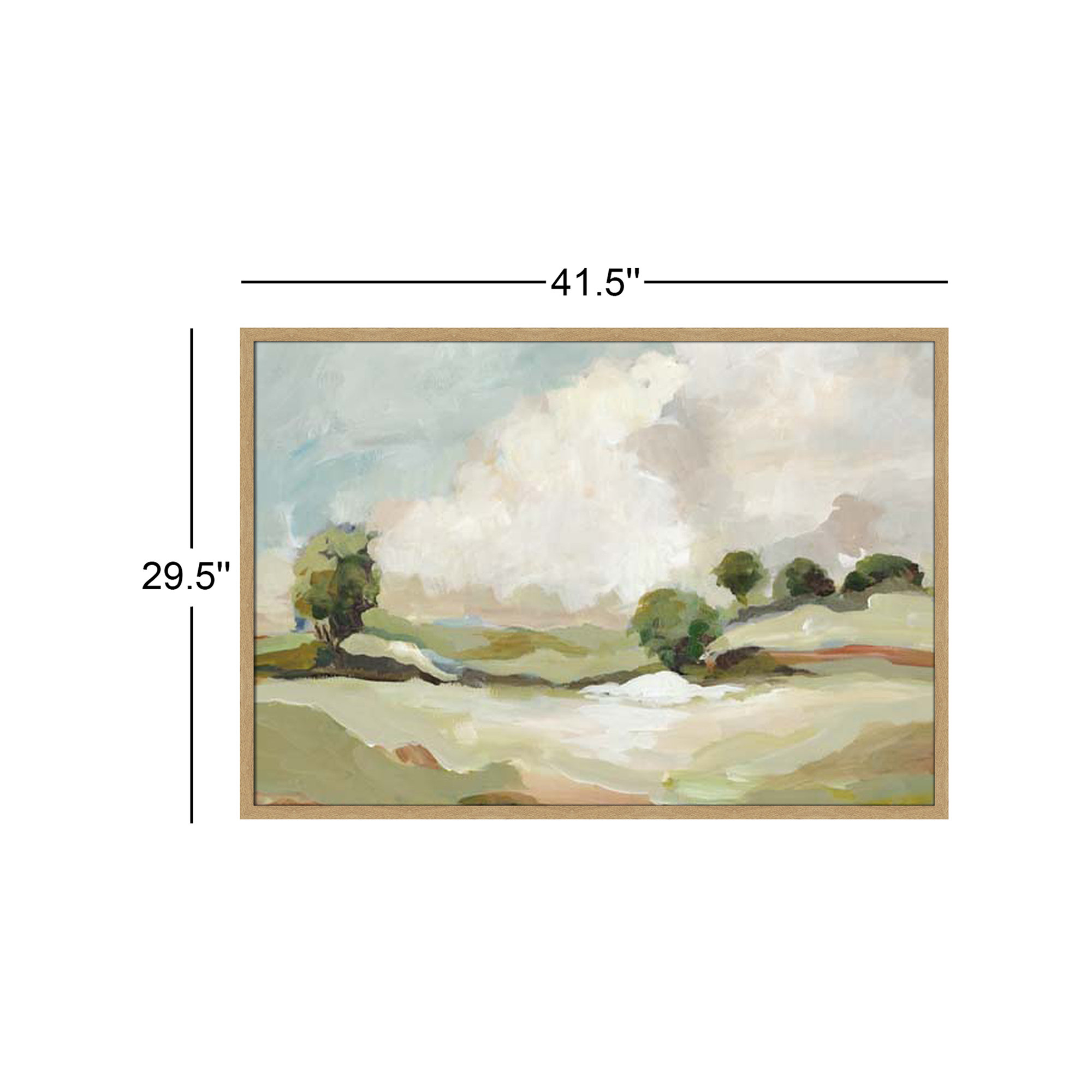 Pastoral Land by Allison Pearce, 29.5" H x 41.5" W x 1.25" D, Brown
