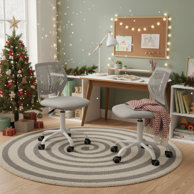 Chaise de bureau moderne avec siège en tissu Denishia
