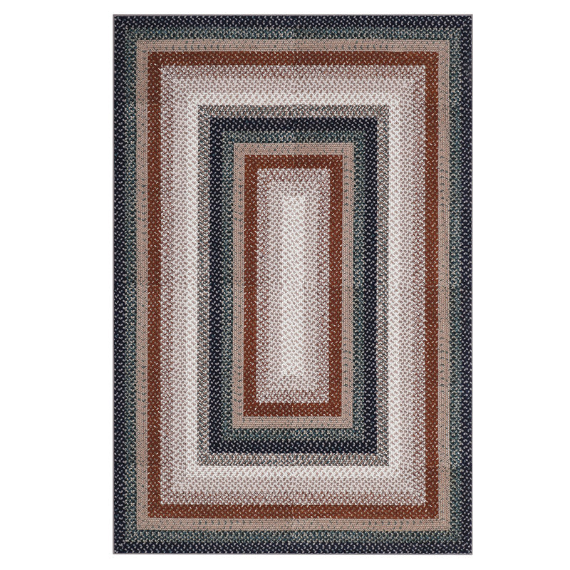 Washable Rug Scalloped Rug Non Slip, Low Pile Thin Foldable Mats, Indoor Neutral Carpet for Living Room Bedroom, Clear