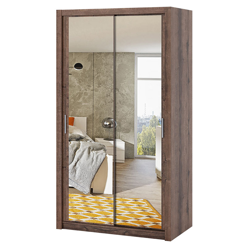 Frazierii 2 Door Manufactured Wood Wardrobe, 215cm H x 120cm W x 62cm D, Monastery