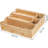 Bamboo Kitchen Drawer Storage Rack, Stackable Double-Layer Tableware Drawer Storage Tray, Silverware Tableware Storage Rack, Suitable For Kitchen Cabinets, Food Storage Rooms, Drawers, 5 Partition Layers