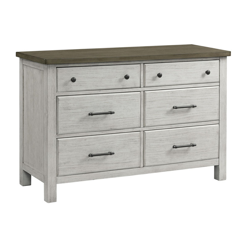 Commode 6 tiroirs Huck, Sierra délavée patinée