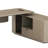 Modern L-shaped executive office desk-515580876