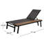 De 2 méridiennes confortables avec structure en aluminium et en grillage - Greyblack Lounge Rust - Structure et pièces en bois d'eucalyptus