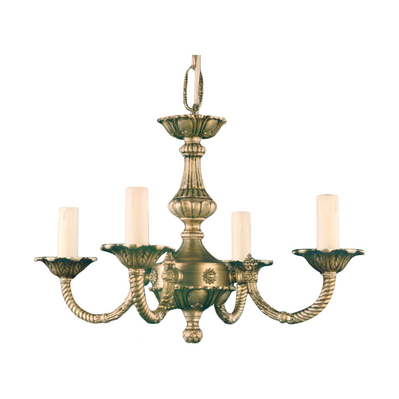 Cowie 4 - Light Candle Style Chandelier, Antique Silver