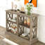 Console, table d'entrée, table de vestibule avec espaces de rangement ouverts à 3 niveaux et pieds en «X»-640890740